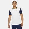 Nike The  Polo Men's Slim Fit Polo In White,binary Blue