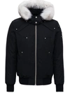 Moose Knuckles Bomber Ballistic - Down Jacket With Fur In Black