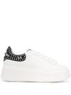 ASH MOBY LEATHER trainers WITH STUDS