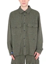 Msgm Shirt With Logo In Green