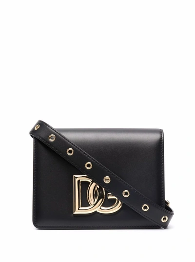 Dolce & Gabbana Dg Millenials Black Leather Crossbody Bag