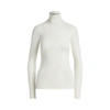 Ralph Lauren Stretch Ribbed Turtleneck In Nevis