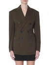 Dsquared2 Double-breasted Blazer In Militare