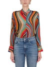 Ps By Paul Smith Swirl-print Silk Shirt In Multicolor