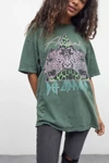 Urban Outfitters Def Leppard Double Animal T-shirt Dress In Dark Green