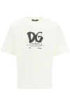 Dolce & Gabbana Men's Spray Paint Dg T-shirt In White