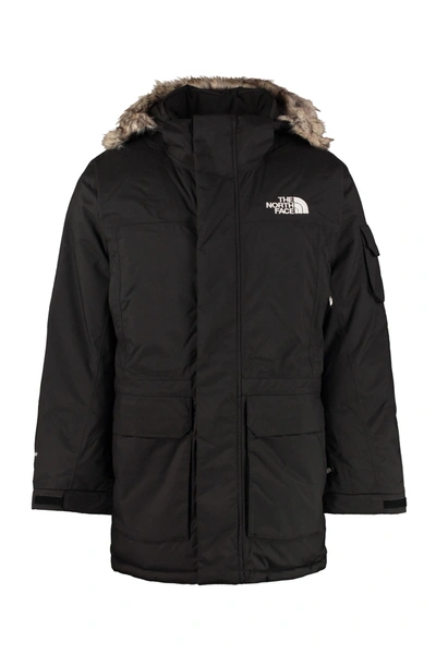 The North Face Logo Fur In Black