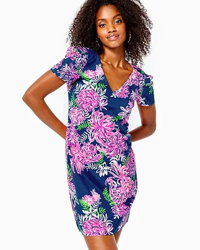 Lilly Pulitzer Women's Aleece T-shirt Dress Size 2xs, Sunshine Jungle -  In Multicolor
