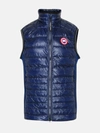 CANADA GOOSE BLUE POLYAMIDE AND POLYESTER HYBRIDGE SLEEVELESS JACKET