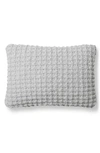 Sunday Citizen Waffle Texture Boudoir Pillow In Cloud Grey