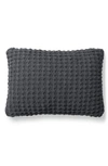 Sunday Citizen Waffle Texture Boudoir Pillow In Coal