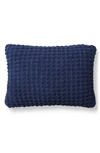 Sunday Citizen Waffle Texture Boudoir Pillow In Navy