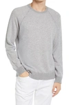 Vince Bird's Eye Wool & Cashmere Pullover In H Grey/ Pearl