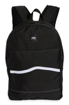 Vans Construct Skool Backpack In Black/ White