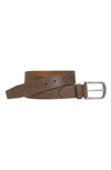 Johnston & Murphy Knox Leather Belt In Brown