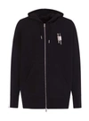 GIVENCHY GIVENCHY SWEATSHIRT WITH ZIP, HOOD AND 4G METAL PADLOCK ON THE CHEST