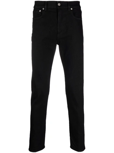 Golden Goose Happy High-rise Slim-fit Jeans In Black