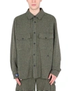 Msgm Shirt With Logo In Green