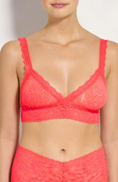 Hanky Panky Signature Lace Bralette In Coral