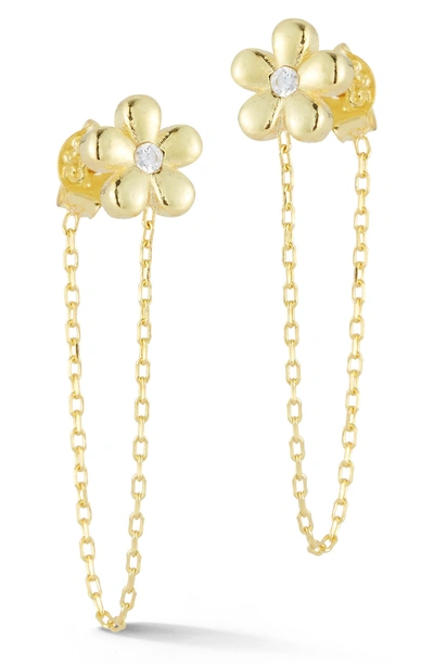 Sphera Milano Gold Vermeil Flower Earrings In Yellow Gold