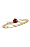 Savvy Cie Jewels 14k Gold Ruby Ring In Red