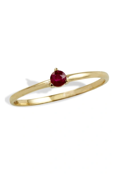 Savvy Cie Jewels 14k Gold Ruby Ring In Red