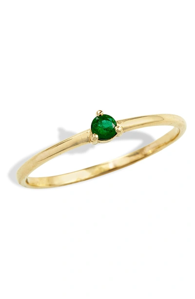 Savvy Cie Jewels Savy Cie Jewels 14k Gold Emerald Ring In Green