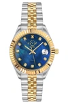 Gevril Gv2 Naples Two-tone Diamond Quartz Bracelet Watch, 34mm In Two Toned Ss Ipyg