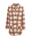 WOOLRICH WOOLRICH GENTRY COAT WITH CHECK PATTERN,CFWWOS0042FRUT2749 7330