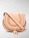 Chloé Mini Marcie Shoulder Bag In Orange Leather In Orange