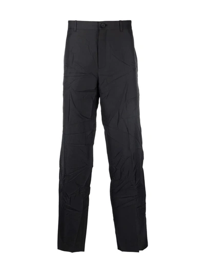 Balenciaga Mid-rise Straight-leg Trousers In Black