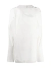 Rick Owens Long Sleeved Cocoon Blouse In White