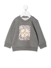 Marni Cat-print Cotton Sweatshirt In Grey