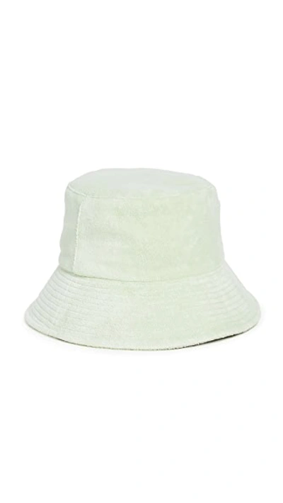 Lack Of Color Women's Wave Cotton Terry Bucket Hat In Green