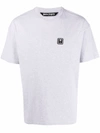 Palm Angels Palm Angel - Pxp Classic Tee Melange Gray White In White