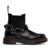 DR. MARTENS BLACK POLISHED WINCOX CHELSEA BOOTS