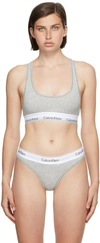 CALVIN KLEIN UNDERWEAR GREY UNLINED MODERN BRALETTE