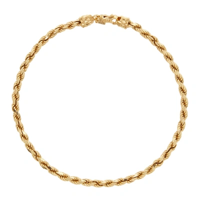 Emanuele Bicocchi French Rope Braided Necklace In Gold