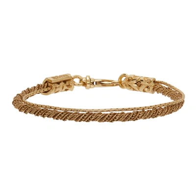 Emanuele Bicocchi Ssense Exclusive Gold Rope Bracelet