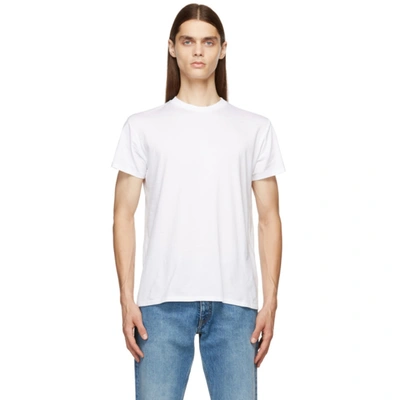 Maison Margiela Short-sleeved Cotton T-shirt In Light Green