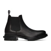 VALENTINO GARAVANI BLACK ROMAN STUD CHELSEA BOOTS