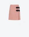 BOUTIQUE MOSCHINO MAT SKIRT WITH FROGS