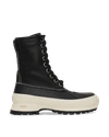 Jil Sander Black Lace-up Boots With Contrasting Sole In Black