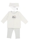 GIVENCHY GIVENCHY KIDS STRIPED LOGO PRINT ONESIE SET