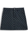 GUCCI GUCCI KIDS GG JACQUARD DENIM SKIRT