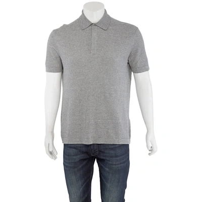 Ermenegildo Zegna Short-sleeve Cotton Silk And Linen Polo Shirt In Grey