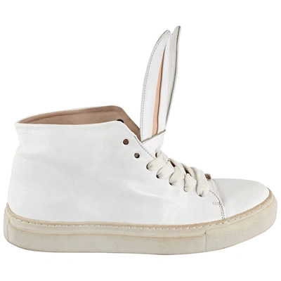 Minna Parikka Ladies White Bunny Hitop Sneakers