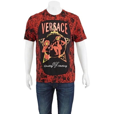 Versace Mens Multicolor Western Musician Print T-shirt In N,a