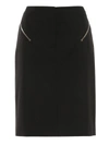 Givenchy Skirt Wool And Mohair Piece Dyed In Black