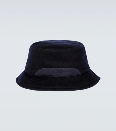 Loro Piana Men's Cityleisure Cashmere Bucket Hat In Blue